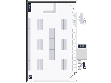 立食懇親会形式のレイアウト