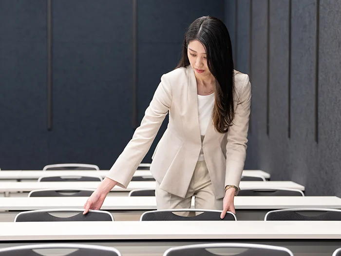 レイアウトや備品設置はスタッフが準備、原状復帰も不要のイメージ