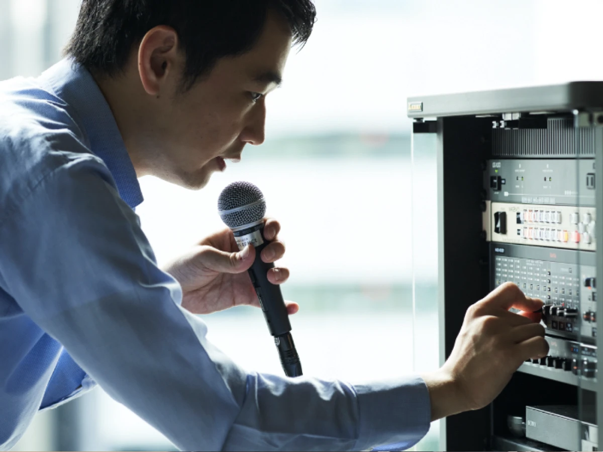 充実した映像・音響機材のイメージ